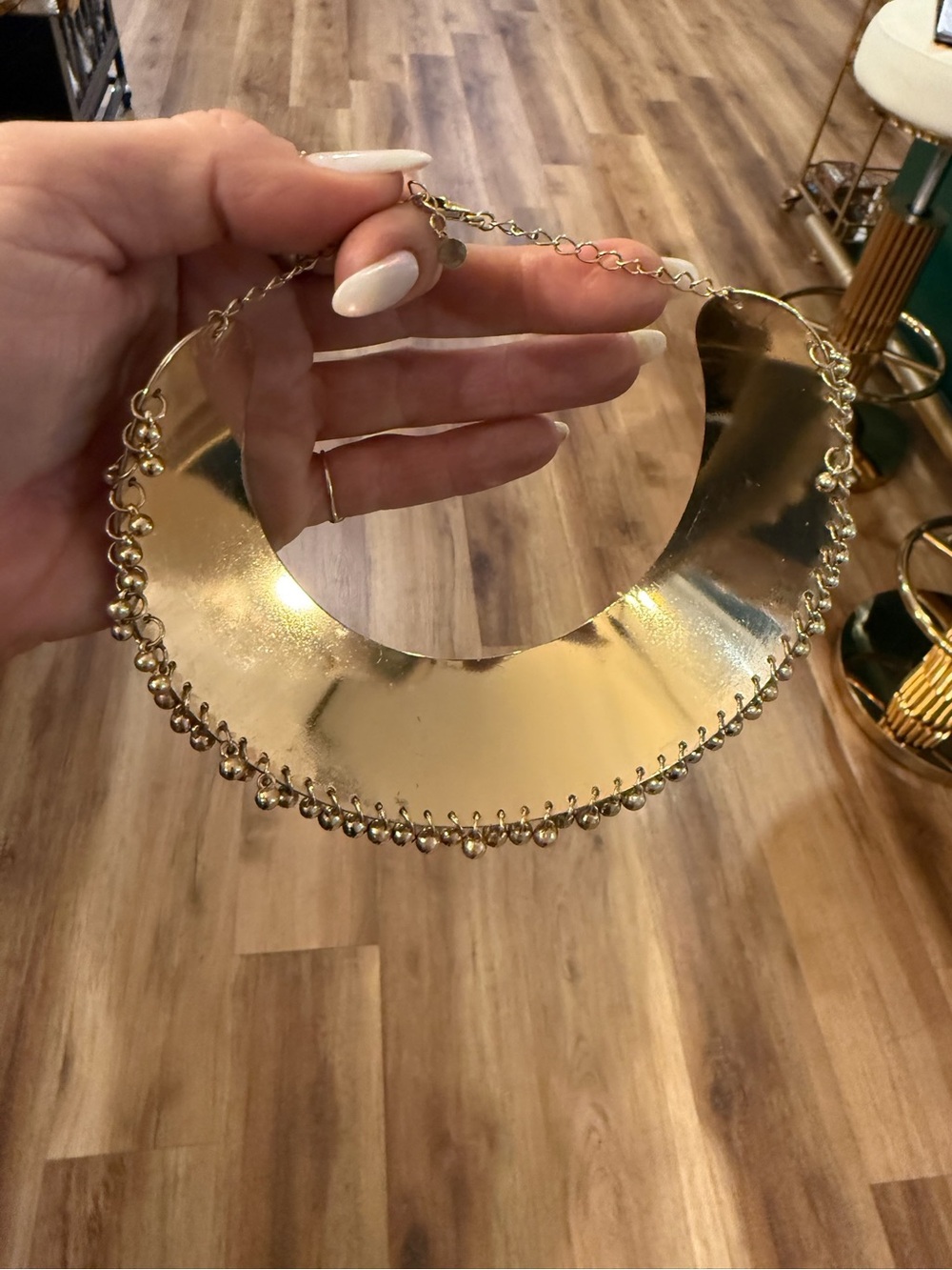 Gold Statement Collar Necklace - Women's Jewelry - Picture 4 of 8